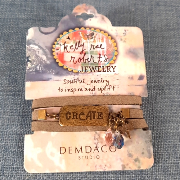 Charm Leather Wrap Bracelet Create Crystal's Dragonfly Charms Uplifting Gift - Picture 1 of 5